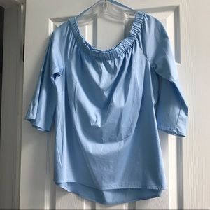Off-the-shoulder Michael Kors blue top